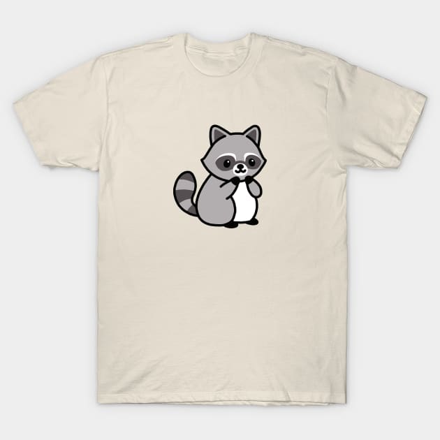 Raccoon T-Shirt by littlemandyart